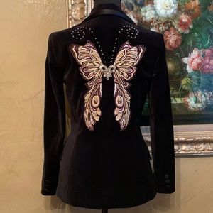 Velvet blazer by Allen B,